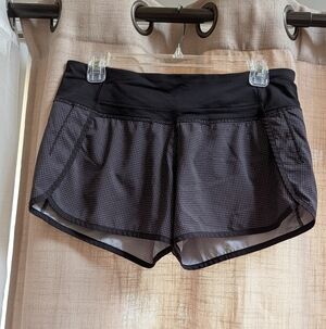 Lululemon Athletica Black and Gray Women's Athletic Shorts